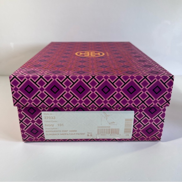 Tory Burch Heels Marguerite Nappa Ivory 9.5 - Used - Picture 15 of 16